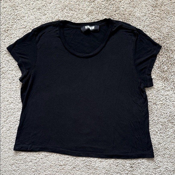 Reformation Dream Black Short Sleeve Soft Stretchy Basic T Shirt - Picture 7 of 7